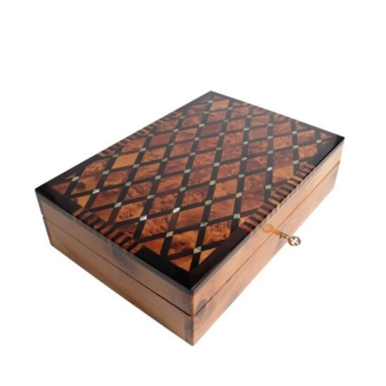 Boîte à Bijoux Artisanale Marocaine En Bois - Élégance Orientale Fait Main