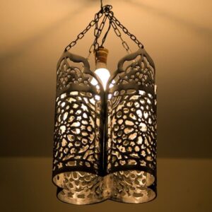 TAAJ - PLAFONNIER ARTISANAL EN ALUMINIUM - Grossiste Décoration Artisanat Marocain | Boutique d'artisanat