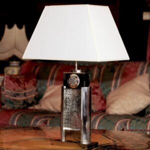 LAMPE ZINA - LAMPE EN MAILLECHORT - Grossiste Décoration Artisanat Marocain | Boutique d'artisanat