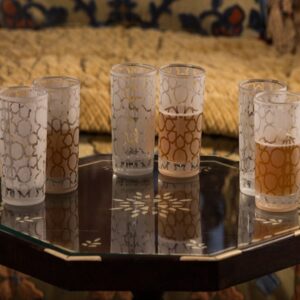 ARABESQUE - LOT DE 6 VERRES THÉ ٌَARTISANAL - Grossiste Décoration Artisanat Marocain | Boutique d'artisanat