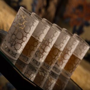 ARABESQUE - LOT DE 6 VERRES THÉ ٌَARTISANAL - Grossiste Décoration Artisanat Marocain | Boutique d'artisanat