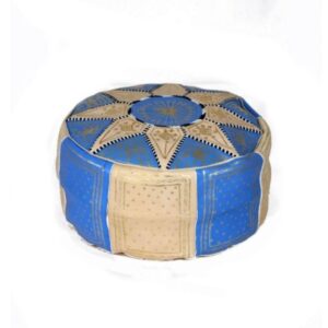 LE FASSI - POUF ARTISANAL MAROCAIN EN CUIR - Grossiste Décoration Artisanat Marocain | Boutique d'artisanat