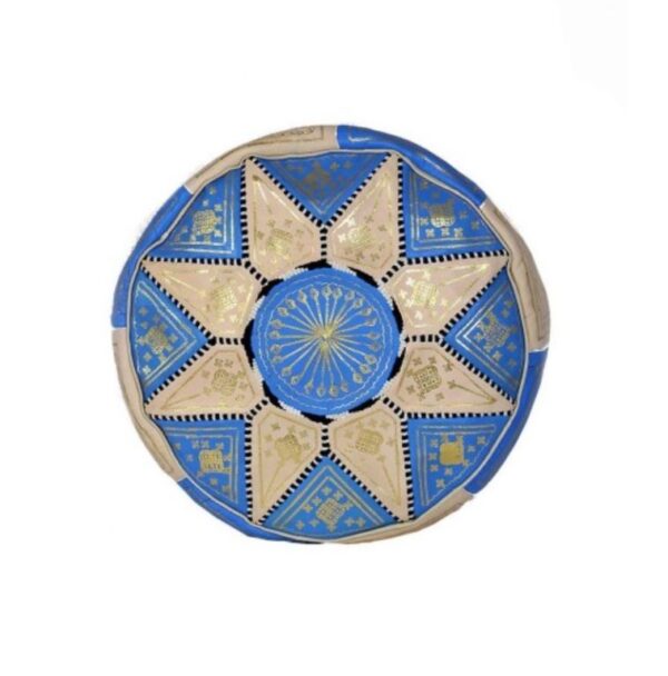 LE FASSI - POUF ARTISANAL MAROCAIN EN CUIR - Grossiste Décoration Artisanat Marocain | Boutique d'artisanat