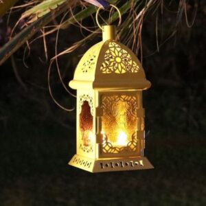 FAWAZIR JAUNE - LANTERNE EN VERRE ET FER FORGÉ - Grossiste Décoration Artisanat Marocain | Boutique d'artisanat