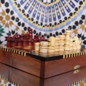 ECHEC & MAT - JEU D'ÉCHEC ARTISANAL EN THUYA - Grossiste Décoration Artisanat Marocain | Boutique d'artisanat