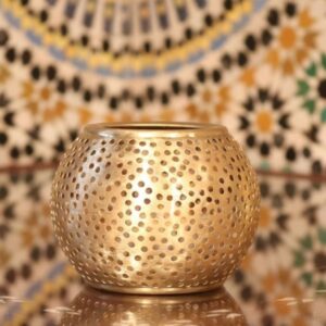 MARRAKECH - PHOTOPHORE ARTISANAL AJOURÉ EN CUIVRE - Grossiste Décoration Artisanat Marocain | Boutique d'artisanat