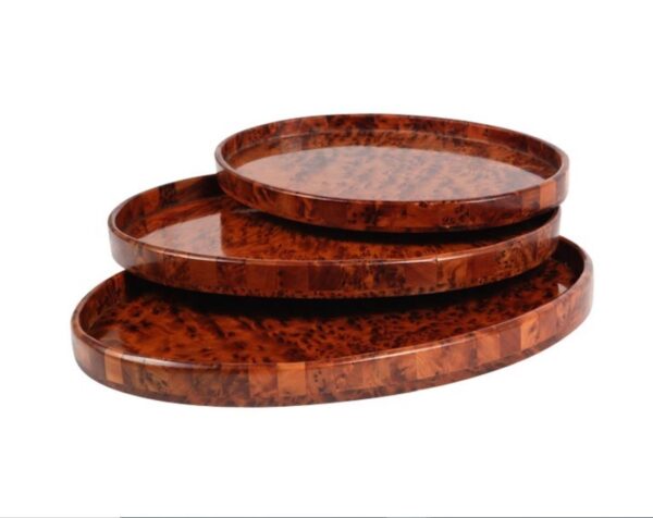 TRIO WOOD - PLATEAUX ARTISANAUX EN BOIS - Grossiste Décoration Artisanat Marocain | Boutique d'artisanat