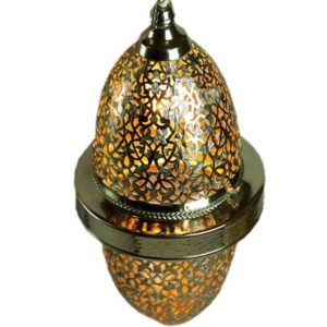 SATURNE - PLAFONNIER EN CUIVRE NICKELÉ - Grossiste Décoration Artisanat Marocain | Boutique d'artisanat