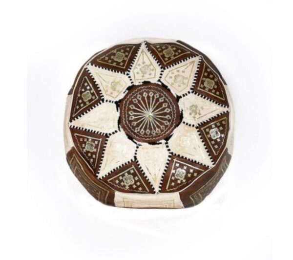 TRABI - POUF ARTISANAL MAROCAIN EN CUIR - Grossiste Décoration Artisanat Marocain | Boutique d'artisanat
