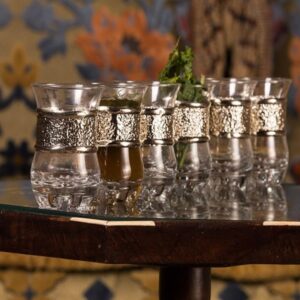 ORIENTAL - PACK 6 VERRES ARTISANAL - Grossiste Décoration Artisanat Marocain | Boutique d'artisanat